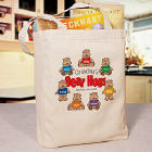 Bear Hugs Personalized Canvas Tote Bag